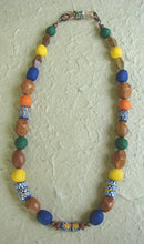 Load image into Gallery viewer, African Krobo, Wood & Polymer Clay Bead Necklace