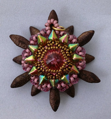 Pink, Gold & Brown Super Nova Pendant