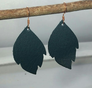 Green Leather Leaves on Copper