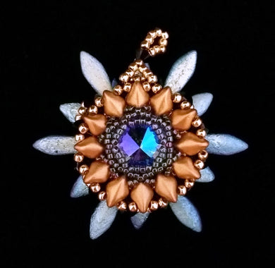 Lilac and Gold Super Nova Pendant