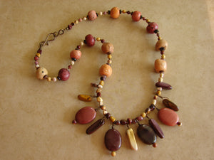 Mookaite and Ceramic Necklace