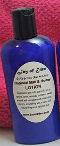 Oatmeal, Milk and Honey All Natural Lotion - 8 oz.