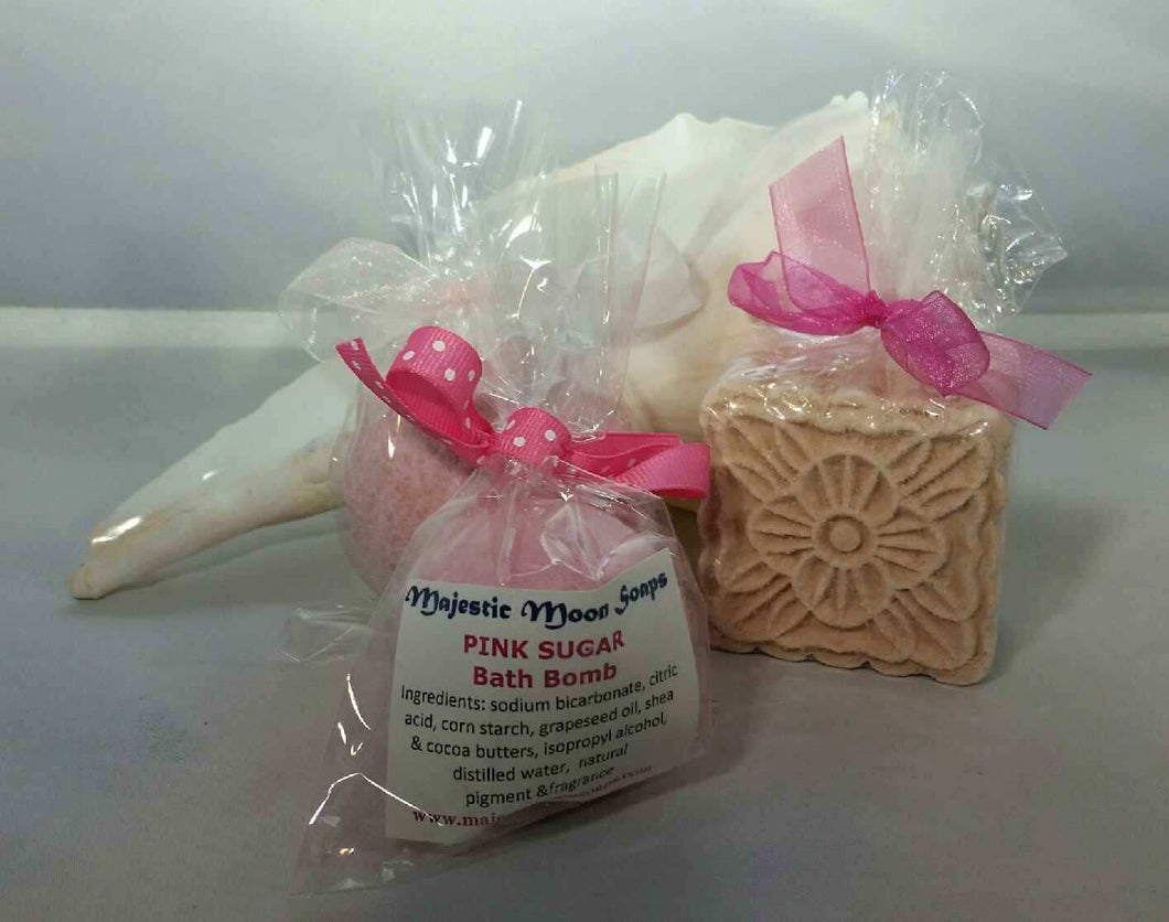 Pink Sugar Bath Bombs