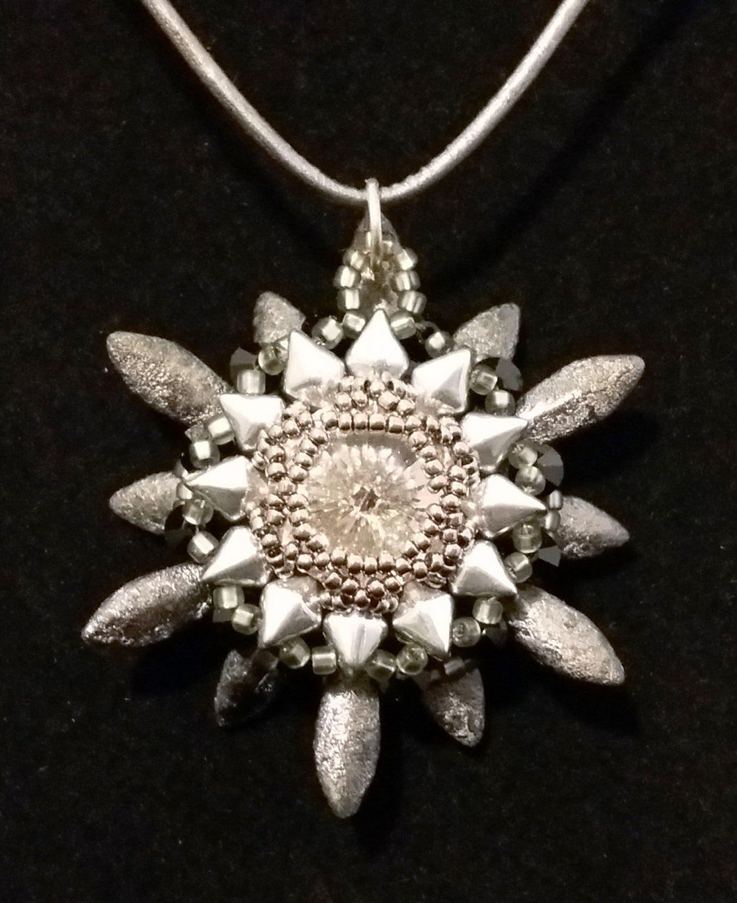 Silver on Silver Super Nova Pendant